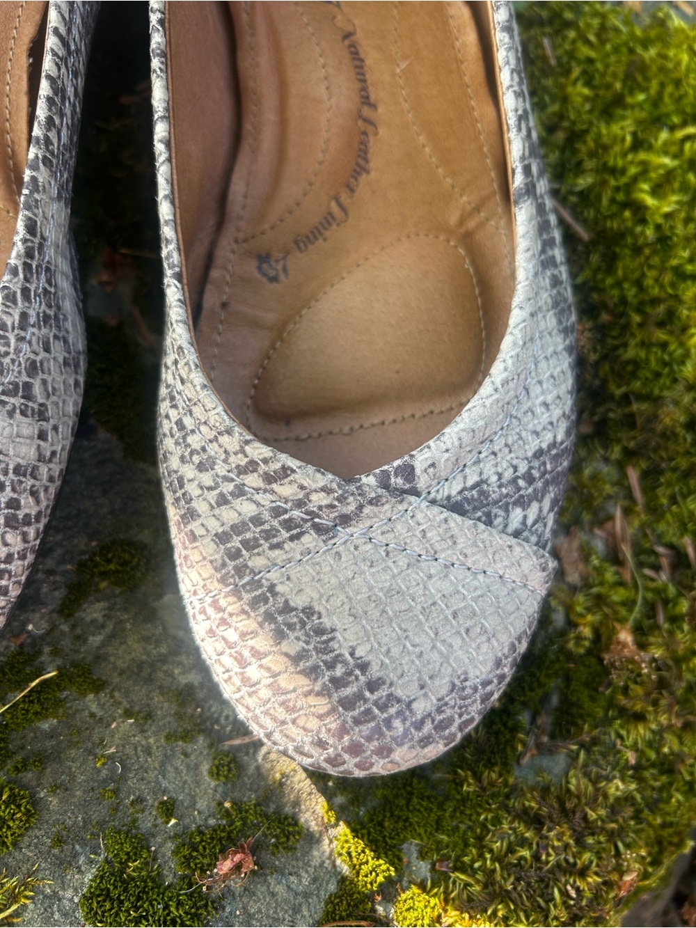 SOFFT - Women's Neutral Snake-Print Ballet Flats - Picture 3 of 7